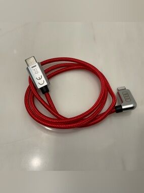 AUDI USB-C to LIGHTNING Braided Charging Cable - 27” long - RED - R56